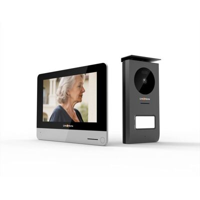 Portier vidéo WiFi avec écran - LINK2HOME - Écran tactile 7’’ - Notification smartphone - Caméra 1080p grand angle 120° - Publicité Portier vidéo WiFi avec écran - LINK2HOME - Écran tactile 7’’ - Notification smartphone - Caméra 1080p grand angle 120° - Publicité