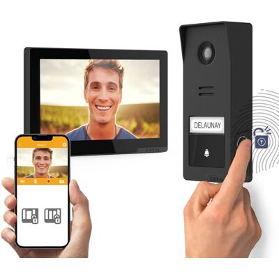 Visiophone sans fil connecté avec accès par empreinte digitale - Wave 3 - Extel - 720337 - Publicité Visiophone sans fil connecté avec accès par empreinte digitale - Wave 3 - Extel - 720337 - Publicité