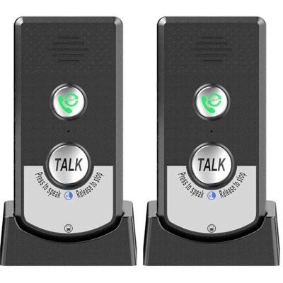 ZHIJIE SARL Lot de 2 interphones domestiques sans fil appels bidirectionnels interphone vocal portable sans fil ultra longue portée pour - Publicité ZHIJIE SARL Lot de 2 interphones domestiques sans fil appels bidirectionnels interphone vocal portable sans fil ultra longue portée pour - Publicité