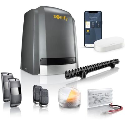 SOMFY 1241958 - Motorisation pour portail coulissant Slidymoove 600 Connect avec Kit de connectivité - Compatible Assistant Google - Publicité SOMFY 1241958 - Motorisation pour portail coulissant Slidymoove 600 Connect avec Kit de connectivité - Compatible Assistant Google - Publicité