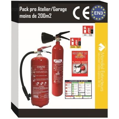 Kit Spécial garage ou atelier de -200m² - Materiel Incendie Ref: PPP5 Rouge - Publicité Kit Spécial garage ou atelier de -200m² - Materiel Incendie Ref: PPP5 Rouge - Publicité
