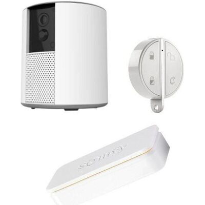 Caméra de sécurité Somfy ONE+ avec sirène et détecteur anti-intrusion - Blanc - Vision nocturne - Objet connecté Blanc - Publicité Caméra de sécurité Somfy ONE+ avec sirène et détecteur anti-intrusion - Blanc - Vision nocturne - Objet connecté Blanc - Publicité