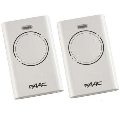Lot de 2 Télécommande FAAC XT2 pour portails et garages Blanc - Publicité Lot de 2 Télécommande FAAC XT2 pour portails et garages Blanc - Publicité