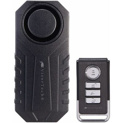 Alarme antivol - VisorTech - 113 dB - Télécommande sans fil - Installation facile - Compacte Noir - Publicité Alarme antivol - VisorTech - 113 dB - Télécommande sans fil - Installation facile - Compacte Noir - Publicité