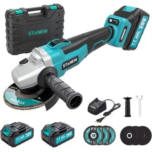 Meuleuse dangle - STANEW - STANEW - Brushless - Sans fil 20V 4000mAh (2 batteries) - 8500 trs/min Bleu - Publicité Meuleuse dangle - STANEW - STANEW - Brushless - Sans fil 20V 4000mAh (2 batteries) - 8500 trs/min Bleu - Publicité