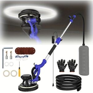 PRUMYA Ponceuse Murale Électrique 950 W avec Système daspiration Automatique Éclairage LED Manche Télescopique pour Murs et Plafonds Bleu - Publicité PRUMYA Ponceuse Murale Électrique 950 W avec Système daspiration Automatique Éclairage LED Manche Télescopique pour Murs et Plafonds Bleu - Publicité