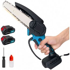 Mini scie à chaîne sans fil de 6 pouces scie à chaîne électrique portable pour la coupe de bois la coupe darbres la cour - Publicité Mini scie à chaîne sans fil de 6 pouces scie à chaîne électrique portable pour la coupe de bois la coupe darbres la cour - Publicité