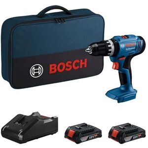 Perceuse-percussion - BOSCH GSB 18V-25 - 18 V - Mandrin 13 mm - 2 x 20 Ah + chargeur Bleu - Publicité Perceuse-percussion - BOSCH GSB 18V-25 - 18 V - Mandrin 13 mm - 2 x 20 Ah + chargeur Bleu - Publicité