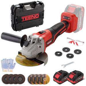 Meuleuse dangle sans fil - TEENO - 21V 1000W - 125 mm - 2x40 Ah - Brushless 9100 RPM - Publicité Meuleuse dangle sans fil - TEENO - 21V 1000W - 125 mm - 2x40 Ah - Brushless 9100 RPM - Publicité