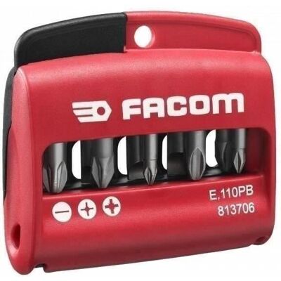 Embouts mixtes de vissage 1/4 - FACOM - E.110PB + porte-embout Rouge - Publicité Embouts mixtes de vissage 1/4 - FACOM - E.110PB + porte-embout Rouge - Publicité