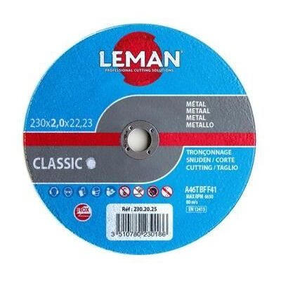 25 disques à tronçonner inox à moyeu plat - D. 115 x Al. 2223 x Ep. 16 mm - 115.16.25 - Leman Bleu - Publicité 25 disques à tronçonner inox à moyeu plat - D. 115 x Al. 2223 x Ep. 16 mm - 115.16.25 - Leman Bleu - Publicité