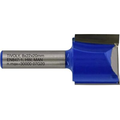 Fraise TIVOLY - Ø22mm, Carbure, Mandrin Ø8mm - Outil pour rainurage du bois - Publicité Fraise TIVOLY - Ø22mm, Carbure, Mandrin Ø8mm - Outil pour rainurage du bois - Publicité