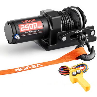 Treuil Électrique 12 V CC 1134 kg-VEVOR-Corde Synthétique 48 mm x 12 m-Télécommande Filaire-Étanche IP55 - Publicité Treuil Électrique 12 V CC 1134 kg-VEVOR-Corde Synthétique 48 mm x 12 m-Télécommande Filaire-Étanche IP55 - Publicité