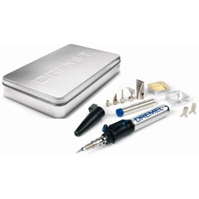 Fer à souder à gaz Versatip DREMEL 2000 (livré avec 6 Accessoires des embouts et du fil d’étain) Gris - Publicité Fer à souder à gaz Versatip DREMEL 2000 (livré avec 6 Accessoires des embouts et du fil d’étain) Gris - Publicité