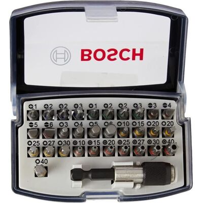 Jeu dembouts de vissage BOSCH PROFESSIONAL 32 pièces (embout de vissage extra dur accessoires pour perceuse-visseuse et tournevis) Gris - Publicité Jeu dembouts de vissage BOSCH PROFESSIONAL 32 pièces (embout de vissage extra dur accessoires pour perceuse-visseuse et tournevis) Gris - Publicité