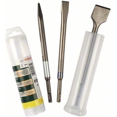 BOSCH Accessoires - Set 3 burins SDS-plus - Publicité BOSCH Accessoires - Set 3 burins SDS-plus - Publicité