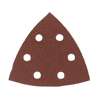 Patins triangulaires auto-agrippants - LEMAN - 94 x 94 mm - Gr. 120 - 6 trous - Lot de 6 - Publicité Patins triangulaires auto-agrippants - LEMAN - 94 x 94 mm - Gr. 120 - 6 trous - Lot de 6 - Publicité