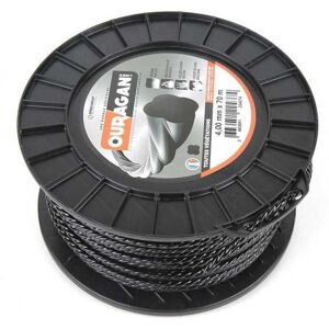 Fil débroussailleuse Spirale 4 mm x 70 m Ouragan Noir - Publicité Fil débroussailleuse Spirale 4 mm x 70 m Ouragan Noir - Publicité