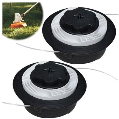 2PCS AutoCut C6-2 Tête De Débroussailleuse pour Stihl FS38 FS40 FS50 FSE81Tête Faucheuse Autocut C6-2Tete à Fil Coupe-bordure Noir - Publicité 2PCS AutoCut C6-2 Tête De Débroussailleuse pour Stihl FS38 FS40 FS50 FSE81Tête Faucheuse Autocut C6-2Tete à Fil Coupe-bordure Noir - Publicité