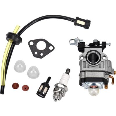 AMRINUGL Carburateur pour Moteur de Débroussailleuse 52cc 49cc 43cc Kit Carbu avec Joint Tuyau Bougie dAllumage et Filtre à Essenc Label Noir - Publicité AMRINUGL Carburateur pour Moteur de Débroussailleuse 52cc 49cc 43cc Kit Carbu avec Joint Tuyau Bougie dAllumage et Filtre à Essenc Label Noir - Publicité