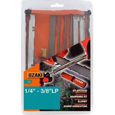 MARQUE Kit daffûtage pour chaînes en 1/4 et 3/8 low-pro comprenant 2 manches de lime 1 jauge de profondeur 1 porte lime 1 curette de - Publicité MARQUE Kit daffûtage pour chaînes en 1/4 et 3/8 low-pro comprenant 2 manches de lime 1 jauge de profondeur 1 porte lime 1 curette de - Publicité
