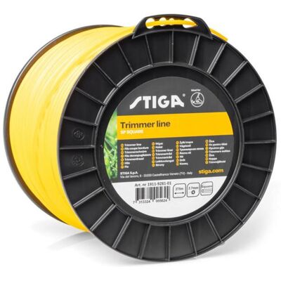 STIGA STIGA FIL DÉBROUSSAILLEUSE SECTION CARRÉE Ø 27 MM 275 M – COUPE PRÉCISE BORDS NETS – POUR COUPE-BORDURES ET Jaune - Publicité STIGA STIGA FIL DÉBROUSSAILLEUSE SECTION CARRÉE Ø 27 MM 275 M – COUPE PRÉCISE BORDS NETS – POUR COUPE-BORDURES ET Jaune - Publicité