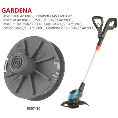 Bobine de fil de coupe Pour Gardena 5307-20Adapté pour coupe-bordures GARDENA EasyCut 400 ComfortCut 450 et PowerCut 500 - Publicité Bobine de fil de coupe Pour Gardena 5307-20Adapté pour coupe-bordures GARDENA EasyCut 400 ComfortCut 450 et PowerCut 500 - Publicité