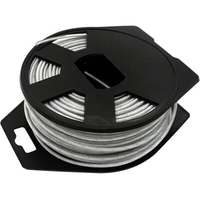 Câble de Coupe-Bordures Ronde Fil de Débroussailleuse Renforcé en Acier Gainé de Nylon24 mm x 43 m (0095 Pouce) - Publicité Câble de Coupe-Bordures Ronde Fil de Débroussailleuse Renforcé en Acier Gainé de Nylon24 mm x 43 m (0095 Pouce) - Publicité
