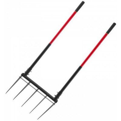 VEVOR Grelinette à 5 Dents Fourche à Bêcher avec Double Manche en Fibre de Verre Fourche de Jardin Large en Forme de U - Publicité VEVOR Grelinette à 5 Dents Fourche à Bêcher avec Double Manche en Fibre de Verre Fourche de Jardin Large en Forme de U - Publicité