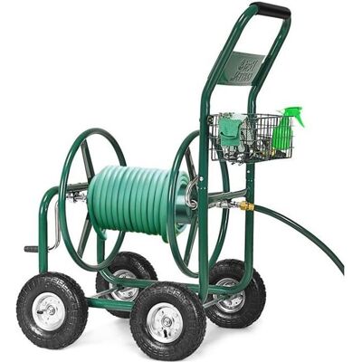 COSTWAY Chariot Dévidoir Enrouleur Tuyau de d’Arrosage avec 4 Roulettes Panier de Rangement 1 7M de Tuyau pour Jardin 95x62x113CM - Publicité COSTWAY Chariot Dévidoir Enrouleur Tuyau de d’Arrosage avec 4 Roulettes Panier de Rangement 1 7M de Tuyau pour Jardin 95x62x113CM - Publicité