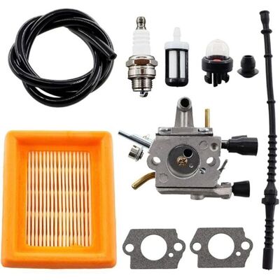 PSHDD Carburateur avec filtre à air bougie dallumage et tuyau de carburant pour débroussailleuses Stihl FS400 FS450 FS480 FS120 FS - Publicité PSHDD Carburateur avec filtre à air bougie dallumage et tuyau de carburant pour débroussailleuses Stihl FS400 FS450 FS480 FS120 FS - Publicité