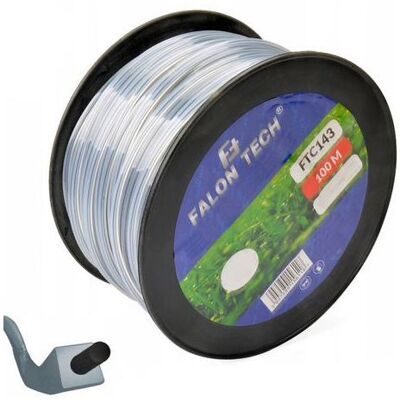 PERFEKTGARTEN 100m / carré / 24mm fil de coupe avec noyau renforcé pour Fuxtec Einhell Stihl coupe-bordures débroussailleuse - Publicité PERFEKTGARTEN 100m / carré / 24mm fil de coupe avec noyau renforcé pour Fuxtec Einhell Stihl coupe-bordures débroussailleuse - Publicité