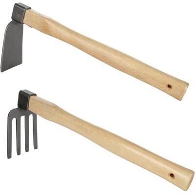 SANS MARQUE Ensemble de 2 pièces (1 houe et 1 râteau cultivateur) outil de jardinage avec manche en bois houe et râteau pour planter. Publicité SANS MARQUE Ensemble de 2 pièces (1 houe et 1 râteau cultivateur) outil de jardinage avec manche en bois houe et râteau pour planter. Publicité