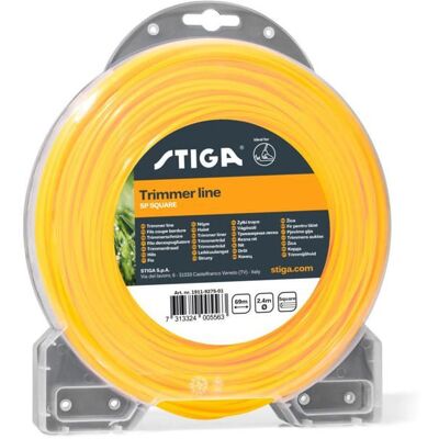 STIGA STIGA SP SQUARE FIL DE COUPE Ø 2 4 MM 69 M – SECTION CARRÉE NYLON – POUR COUPE-BORDURES ET DÉBROUSSAILLEUSES STIGA Jaune - Publicité STIGA STIGA SP SQUARE FIL DE COUPE Ø 2 4 MM 69 M – SECTION CARRÉE NYLON – POUR COUPE-BORDURES ET DÉBROUSSAILLEUSES STIGA Jaune - Publicité