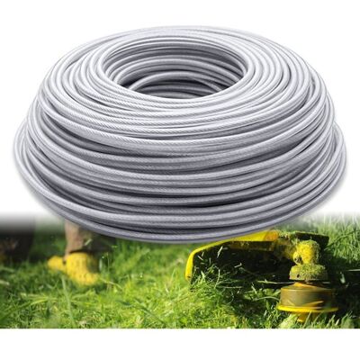 HAWUJ Fil Coupe Bordure UniverselLigne Trimmer Strimmer en Acier 3.0 mmDébroussailleuse Robuste pour Bosse Tête Tondeuse Gazon Jardinage Gris - Publicité HAWUJ Fil Coupe Bordure UniverselLigne Trimmer Strimmer en Acier 3.0 mmDébroussailleuse Robuste pour Bosse Tête Tondeuse Gazon Jardinage Gris - Publicité