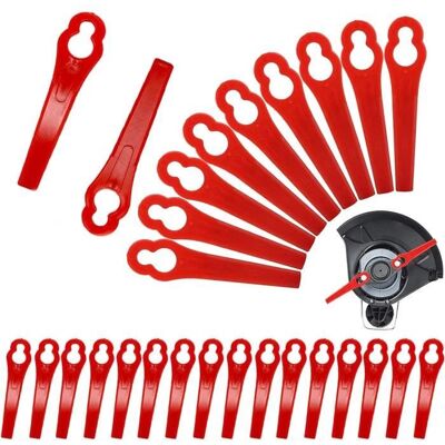 Lames de Rechange - Coupe Bordure Tondeuse à Gazon - 100 Pièces - Plastique Épaissi - Résistantes à lUsure Rouge - Publicité Lames de Rechange - Coupe Bordure Tondeuse à Gazon - 100 Pièces - Plastique Épaissi - Résistantes à lUsure Rouge - Publicité