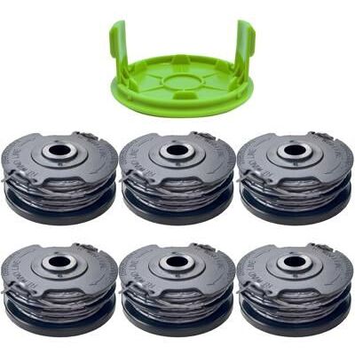 Bobine de fil 29187 83 m 165 mm compatible avec débroussailleuse sans fil Greenworks 40V G40LT(6 bobines + 1 couvercle de bobine) Noir - Publicité Bobine de fil 29187 83 m 165 mm compatible avec débroussailleuse sans fil Greenworks 40V G40LT(6 bobines + 1 couvercle de bobine) Noir - Publicité