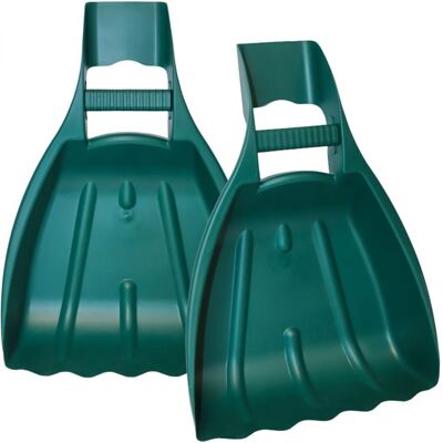 Lot de 2 pelles de jardinage ramasses feuilles avec poignée en polypropylène - 49 x 33 cm - Vert - Linxor Vert - Publicité Lot de 2 pelles de jardinage ramasses feuilles avec poignée en polypropylène - 49 x 33 cm - Vert - Linxor Vert - Publicité