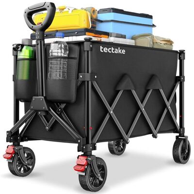Chariot - TECTAKE - Sac de transport ROLLRIDER pliable avec poignée télescopique roues profilées et bâche 51 x 95 x 89 cm - 150L Noir - Publicité Chariot - TECTAKE - Sac de transport ROLLRIDER pliable avec poignée télescopique roues profilées et bâche 51 x 95 x 89 cm - 150L Noir - Publicité