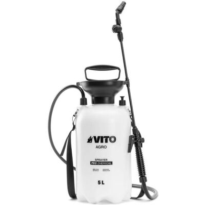 Pulvérisateur de Jardin 5L Produits Corrosifs Alcalins Régulateur de pression VITO Blanc - Publicité Pulvérisateur de Jardin 5L Produits Corrosifs Alcalins Régulateur de pression VITO Blanc - Publicité