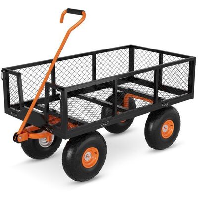 BALOVEBY Chariot de Jardin –Capacité 1200 lbs Roues Tout-Terrain 10 Côtés Amovibles Poignée Pivotante 180° –Chariot Polyvalent–Vert/Orange Orange - Publicité BALOVEBY Chariot de Jardin –Capacité 1200 lbs Roues Tout-Terrain 10 Côtés Amovibles Poignée Pivotante 180° –Chariot Polyvalent–Vert/Orange Orange - Publicité