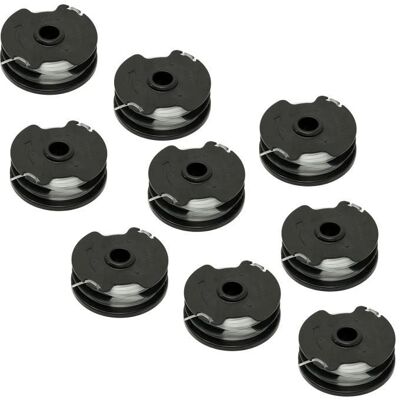 Bobine de fil - FIXEDBYU - compatible Parkside PRTA 20-Li C3 IAN351753 - Pack 9 - Noir - Remplacement Noir - Publicité Bobine de fil - FIXEDBYU - compatible Parkside PRTA 20-Li C3 IAN351753 - Pack 9 - Noir - Remplacement Noir - Publicité