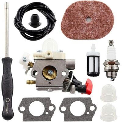 LONGDR Carburateur pour Stihl FS40/50/56/70 FC56/70 HT56 HL56 KM56/KN56 - Pièce détachée compatible - Publicité LONGDR Carburateur pour Stihl FS40/50/56/70 FC56/70 HT56 HL56 KM56/KN56 - Pièce détachée compatible - Publicité
