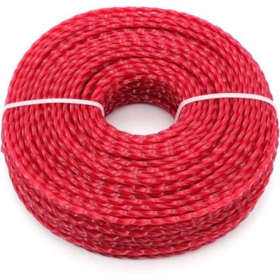 ZEMINPEOEL Fil Coupe Bordure Universel Ligne de Trimmer Strimmer en Nylon 3.0 mm Fil en Nylon Débroussailleuse Robuste (Twist 3mmx15m) Rouge - Publicité ZEMINPEOEL Fil Coupe Bordure Universel Ligne de Trimmer Strimmer en Nylon 3.0 mm Fil en Nylon Débroussailleuse Robuste (Twist 3mmx15m) Rouge - Publicité