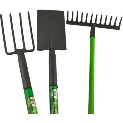 Fourche Bêche râteau frontière jardin jardiniers du sol PVC Solides poignées en acier au carbone - Publicité Fourche Bêche râteau frontière jardin jardiniers du sol PVC Solides poignées en acier au carbone - Publicité