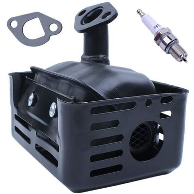 Adefol Ensemble déchappement de Silencieux avec Tuyau déchappement pour Honda GX160 GX200 5.5hp 6.5hp pièces de Rechange de Noir - Publicité Adefol Ensemble déchappement de Silencieux avec Tuyau déchappement pour Honda GX160 GX200 5.5hp 6.5hp pièces de Rechange de Noir - Publicité