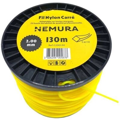 Nemura Modèle - Ligne de coupe carrée - 130m - pour débroussailleuses - Publicité Nemura Modèle - Ligne de coupe carrée - 130m - pour débroussailleuses - Publicité