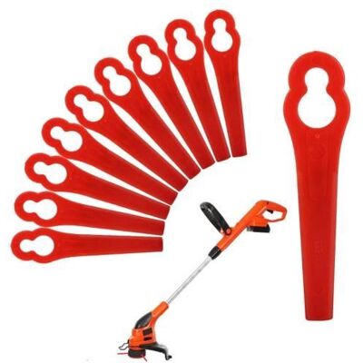 Lot de 100 lames de rechange en plastique pour coupe-bordure Blanc - Publicité Lot de 100 lames de rechange en plastique pour coupe-bordure Blanc - Publicité