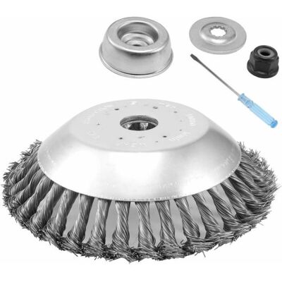 Tête Brosse Désherbage pour Débroussailleuse - PZCC - 8in - Thermique - Multifonction Gris - Publicité Tête Brosse Désherbage pour Débroussailleuse - PZCC - 8in - Thermique - Multifonction Gris - Publicité