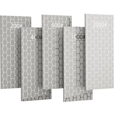 CWOVRS 5 PCS Pierres à Aiguiser Diamant Panneau Pierre Aiguiseuse avec surface en nid dAbeille pour Ciseaux Couteux Outils Gris - Publicité CWOVRS 5 PCS Pierres à Aiguiser Diamant Panneau Pierre Aiguiseuse avec surface en nid dAbeille pour Ciseaux Couteux Outils Gris - Publicité